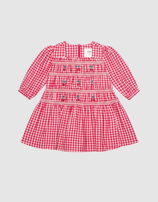 Huxbaby - Cherry Check Dress - ICONIC EXCLUSIVE