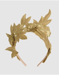 Max Alexander - Crown Gold Headband Fascinator