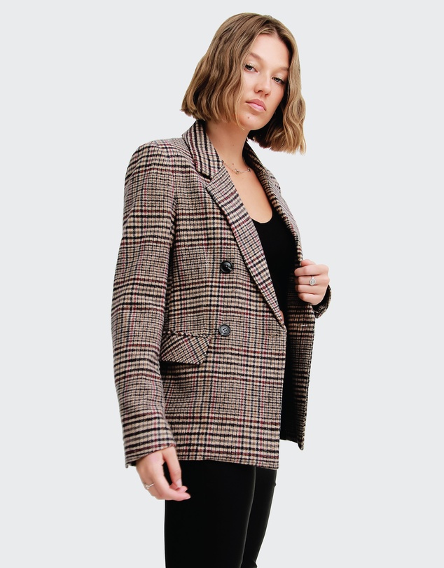 Belle & Bloom - Piccadilly Wool Blend Plaid Blazer