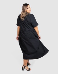 Love Your Wardrobe - Natalie Poplin Maxi Shirt Dress