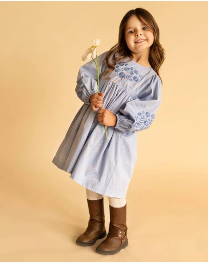 Bebe by Minihaha - Winnie Embroidered Dress - Kids