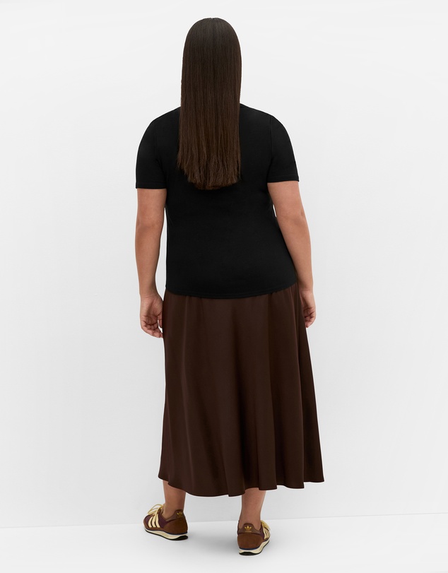 City Chic - Plus size Everyday Scoop Tee - black
