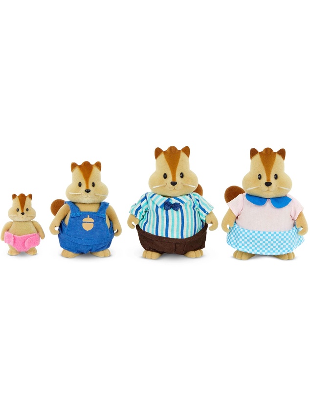 Lil Woodzeez - The Scamperscoot Chipmunk Family Mini Toy Animals