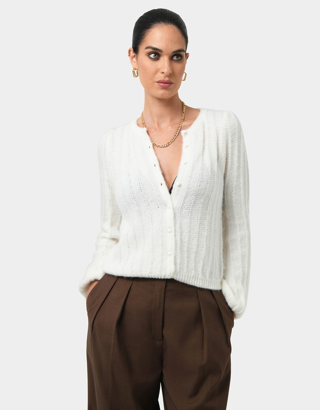 Forcast - Aura Fluffy Knit Cardigan