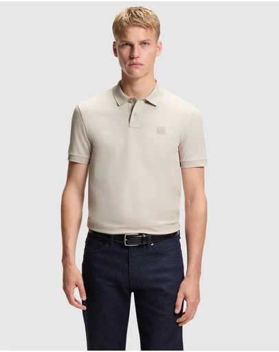 BOSS - Stretch-Cotton Slim-Fit Polo Shirt With Logo Patch