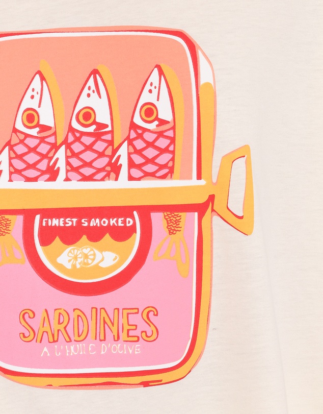 Petal & Pup - Sardines Tee - Pale Yellow