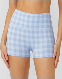 Lorna Jane - Sweetheart Gingham Seamless Bike Shorts
