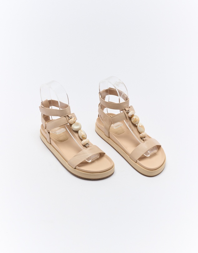 Walnut Melbourne - Mietta Leather Sandal