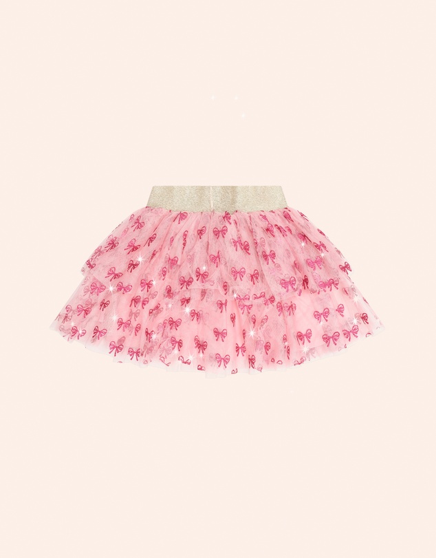 Huxbaby - Glitter Bow Tiered Skirt - Babies-Teens