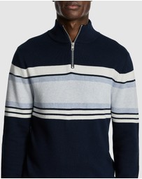 yd. - Brosnon 1/4 Zip Knit Jumper