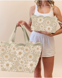 Sky Gazer - Scalloped Edge Wet Bag- Casuarina