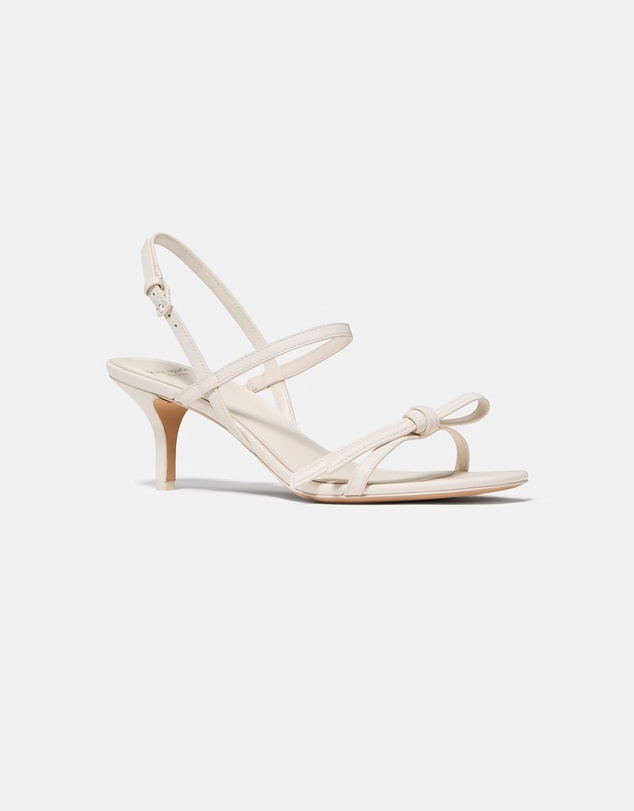 Kate Spade - Loop Smooth Leather Kitten Heel Sandals