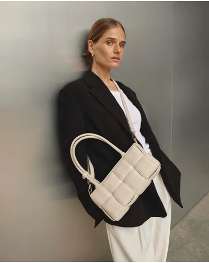 VESTIRSI - Margot Ivory Woven Baguette