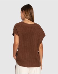 Belle & Bloom - Rosette Oversized Knitted Vest