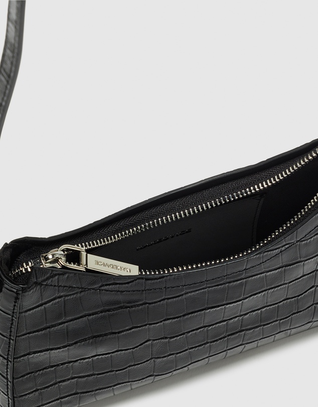 Nakedvice - The Briar Black Croc Mini Bag