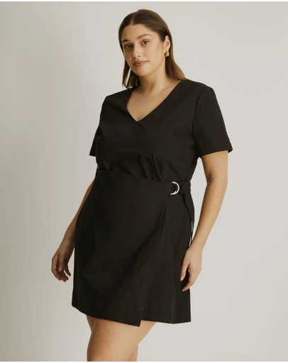 Atmos&Here Curvy - Ellie Cotton Twill Mini Dress
