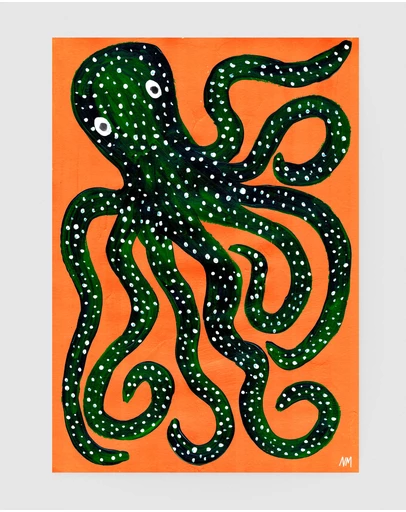 Inka Arthouse - Green Octopus by Nancy McKie