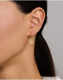 Michael Hill - Peace Earring Charm in 18Kt Vermeil with Cubic Zirconia