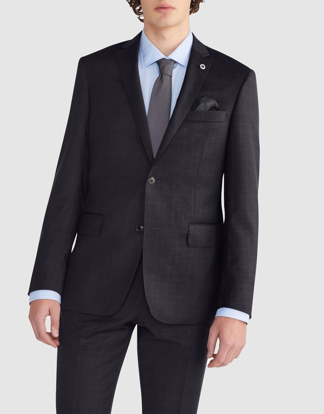 Van Heusen - Wool Tonal Glen Check Suit Jacket