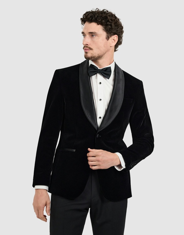 Tarocash - Obsidian Velvet Tuxedo Jacket