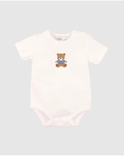 Bebe by Minihaha - Brady Organic Bear Bodysuit - Babies