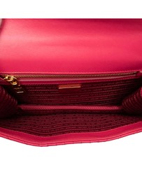 Pre-Loved by Azura Reborn - Pre-Loved Soft Calf Chevron Impunture Turn Lock Chain Crossbody