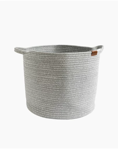 Living Textiles - Cotton Rope Medium Hamper - Sage
