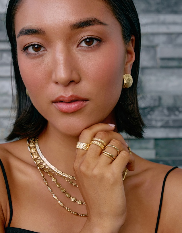 Arms Of Eve - Eros Gold Textured Ring - Large