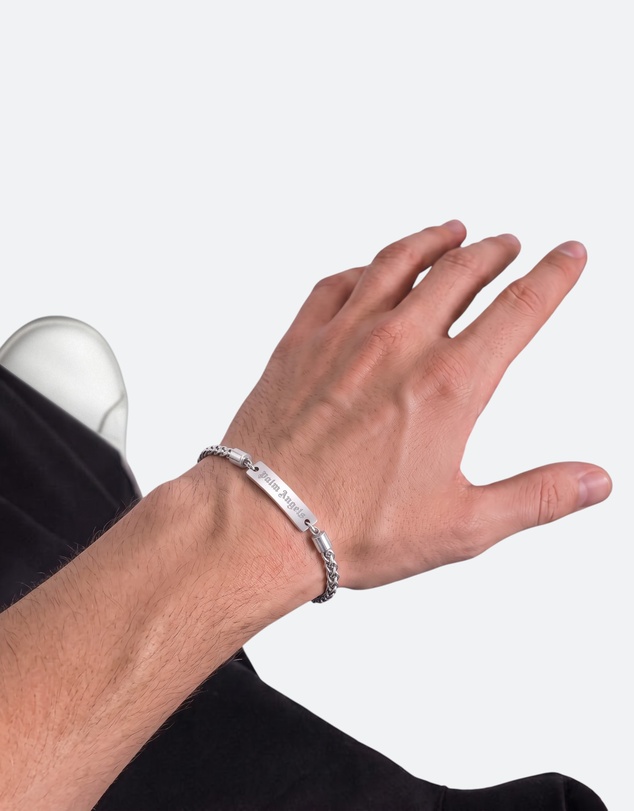 Palm Angels - Emidio SS Plaque Wheatchain Bracelet