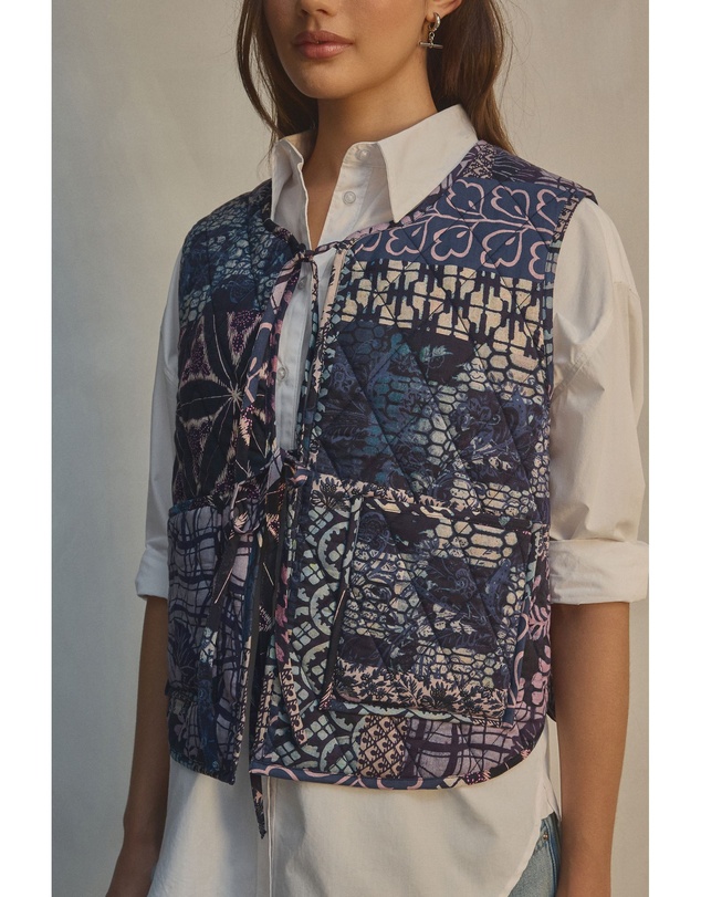 NEXT - Padded Reversible Tie Front Gilet