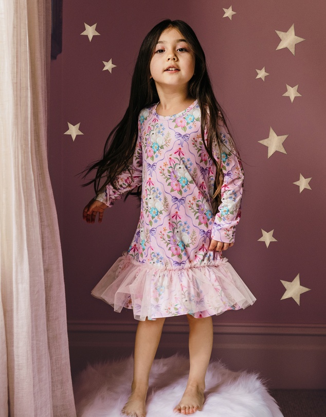 Fleur Harris - 'Bunnies & Bows' Sweet Dreams Nightie in Pink