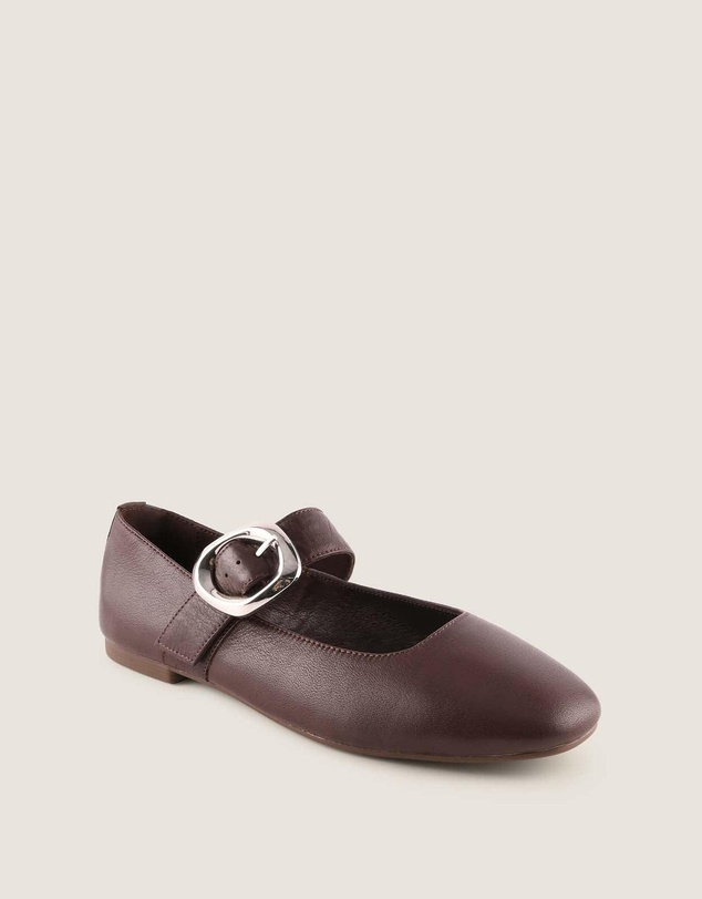Shelly Shen - Levon Ballet Flats Brown Leather