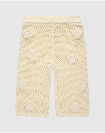 Kynd Baby - Crochet Flare Pant in Vanilla