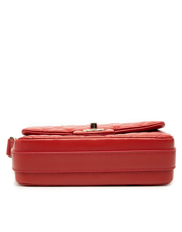 Pre-Loved by Azura Reborn - Pre-Loved CC Quilted Calfskin Ruffle Strap Flap