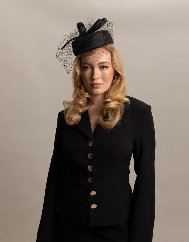 Morgan & Taylor - Cheryl Pillbox Hat in Black