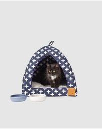 Mog & Bone - Cat Igloo - Navy Cross