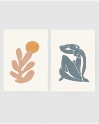 Inka Arthouse - Orange Coral Set of 2 by Henri Matisse Art Print