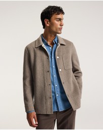 Calibre - Double Faced Wool Shirt Jacket Sepia