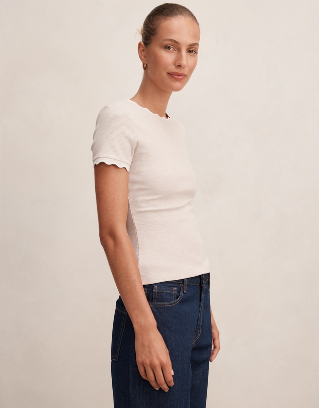Forever New - Rebecca Scallop Trim T-shirt