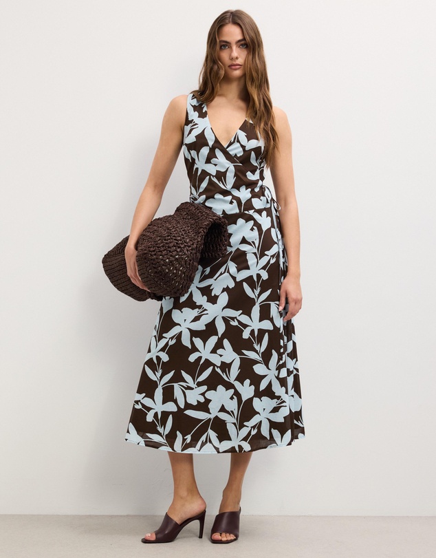 The Fated - Voilet Warp Midi Dress