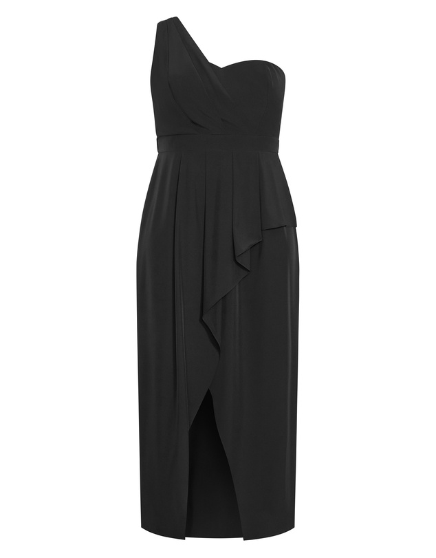 City Chic - Allure One Shoulder Maxi Dress