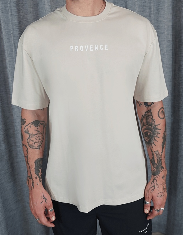 Provence - Crest Logo T-Shirt Beige