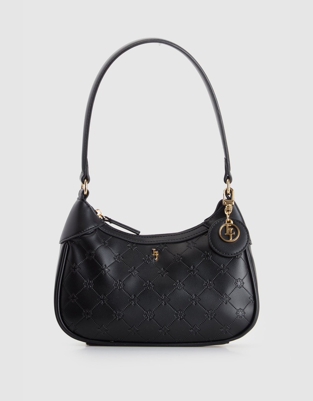 Laura Jones - Logo Embossed Shoulder Bag