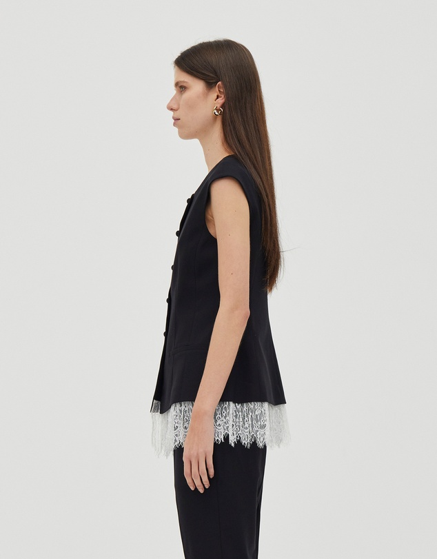 Third Form - Nocturne Lace Trim Vest