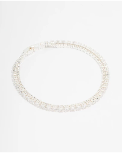 Lovisa - Silver Plated Cubic Zirconia Tennis Bracelet