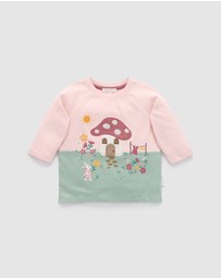 Purebaby - Toadstool House Long Sleeve Tee -Kids-Babies