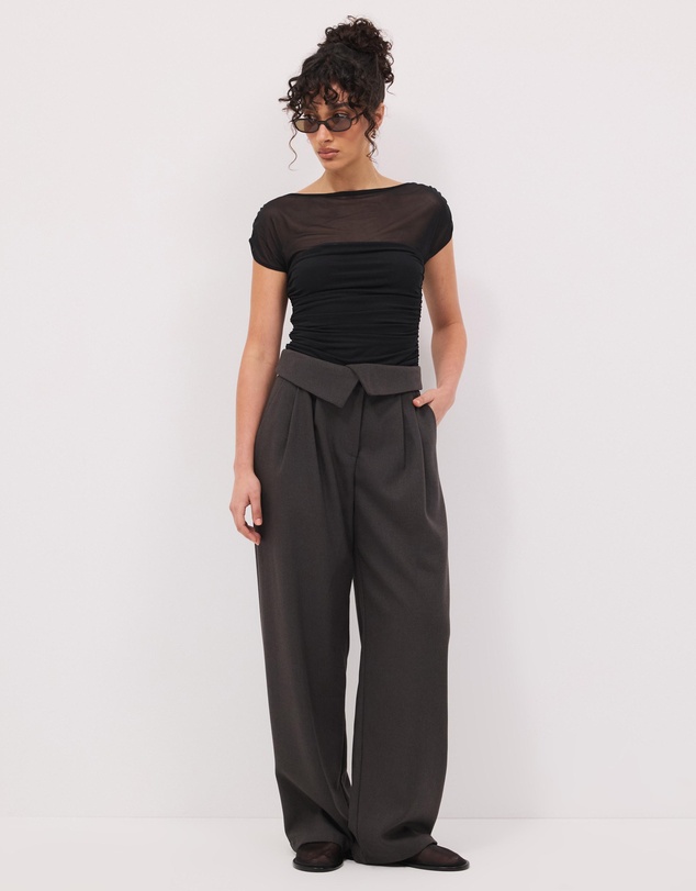 Calli - Aria Draped Mesh Top