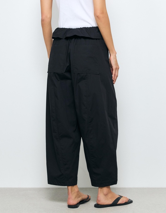 AERE - Nina Cotton Foldover Barrel Pants