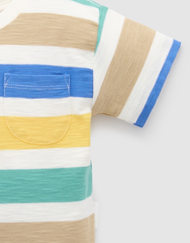 Purebaby - Striped Relaxed Tee -Kids-Babies