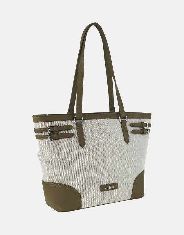 Milleni - Milleni Vegan Leather 2-tone Shoulder Bag